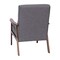 Flash Furniture Gray Faux Linen Arm Chair with Wood Frame IS-IT673317-GY-GG - alternate 6